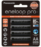 Panasonic Eneloop Pro AA 2550mAh pre-charged batteries, 4 pack