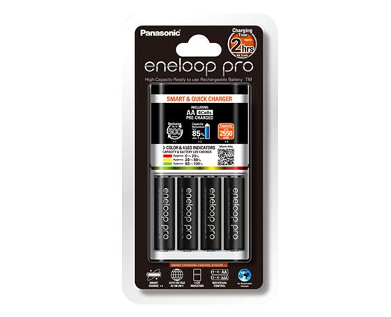 Panasonic Eneloop Pro Quick Charger with 4x AA batteries