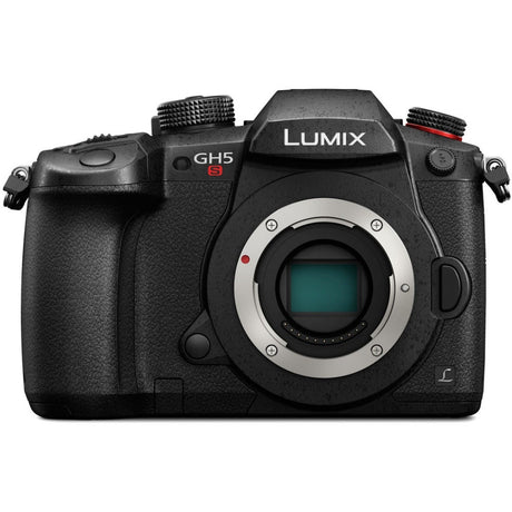Panasonic GH5S Body compact system camera with AC10 and DCC12 adapters.