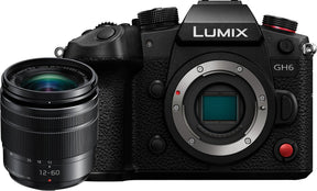 Panasonic GH6 Body compact system camera with Lumix 12-60mm f/3.5-5.6 lens.