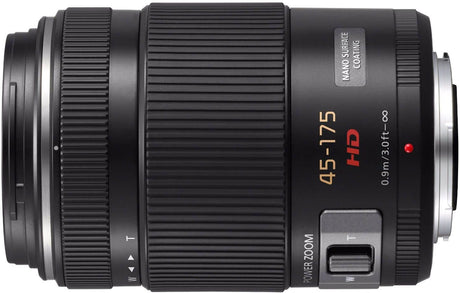 Panasonic Lumix G X Vario 45-175mm f/4-5.6 ASPH Power Zoom Black lens