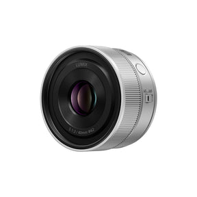 Panasonic Lumix S 40mm f/2 lens in silver