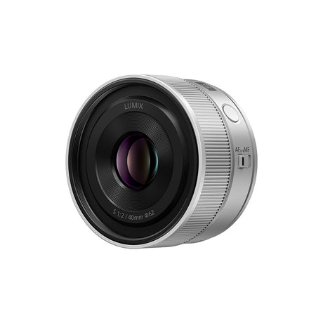 Panasonic Lumix S 40mm f/2 lens in silver