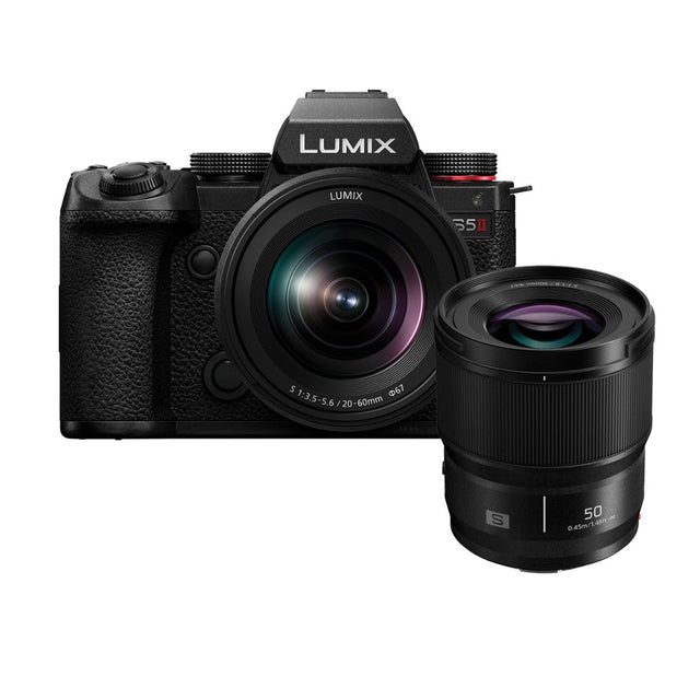 Panasonic Lumix S5II with 20-60mm and 50mm lenses mirrorless camera