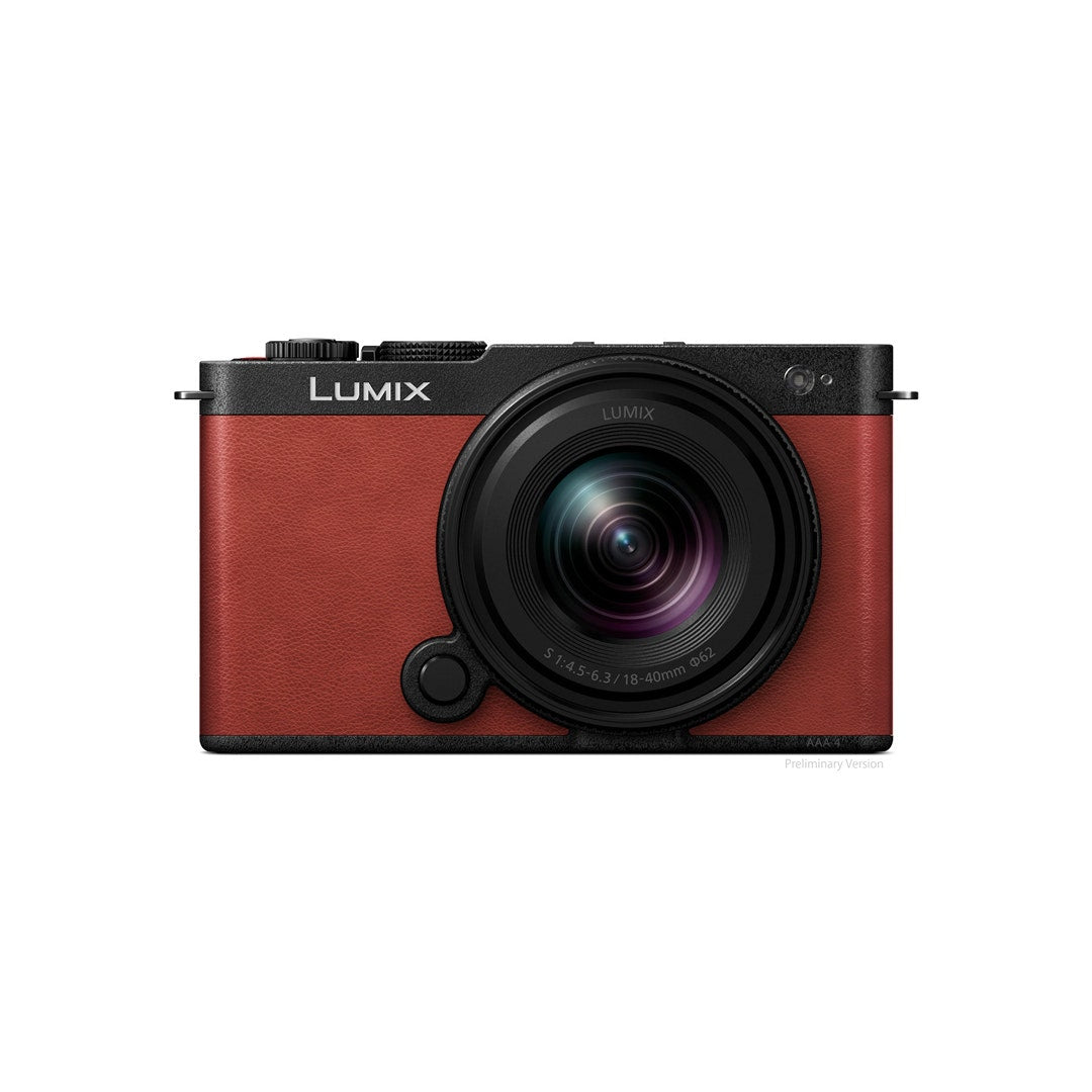 Panasonic Lumix S9 with 18-40mm f/4.5-6.3 lens kit, red