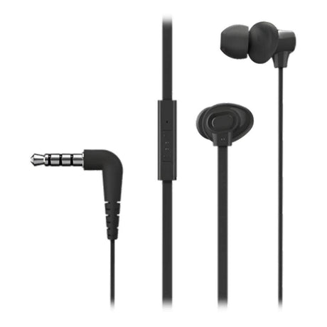Panasonic RP-TCM130E in-ear headphones in blue.