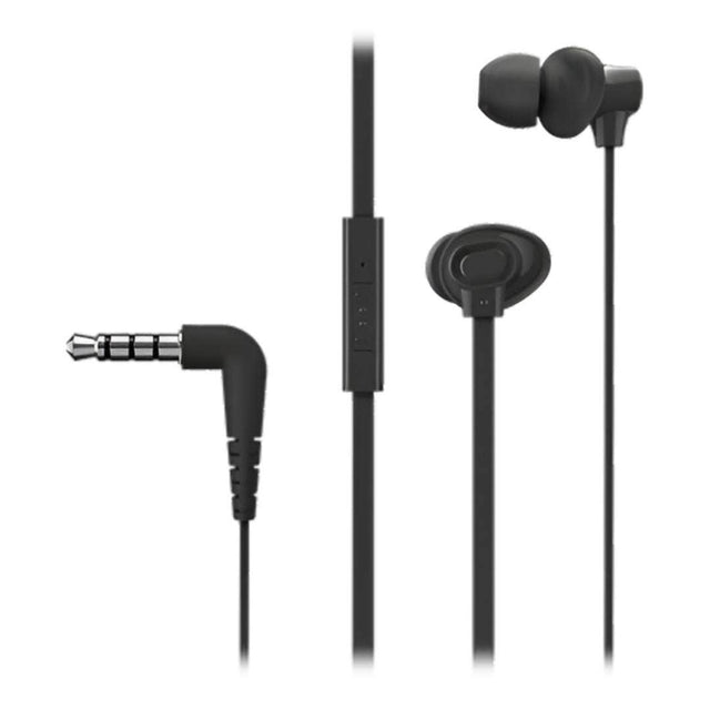 Panasonic RP-TCM130E in-ear headphones in blue.