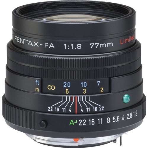 Pentax FA 77mm f/1.8 Black Telephoto Lens - Limited Edition - additional product view
