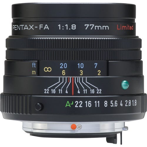 Pentax FA 77mm f/1.8 Black Telephoto Lens - Limited Edition - additional product view