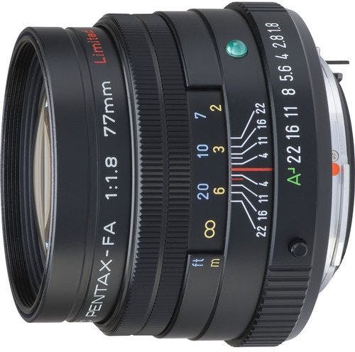 Pentax FA 77mm f/1.8 Black Telephoto Lens, Limited Edition, Pentax K mount