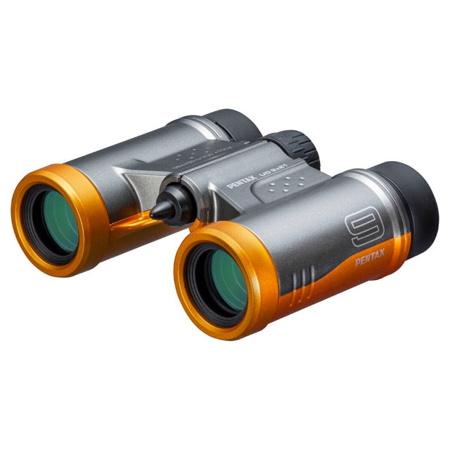 Pentax UD 9x21 binoculars in grey/orange