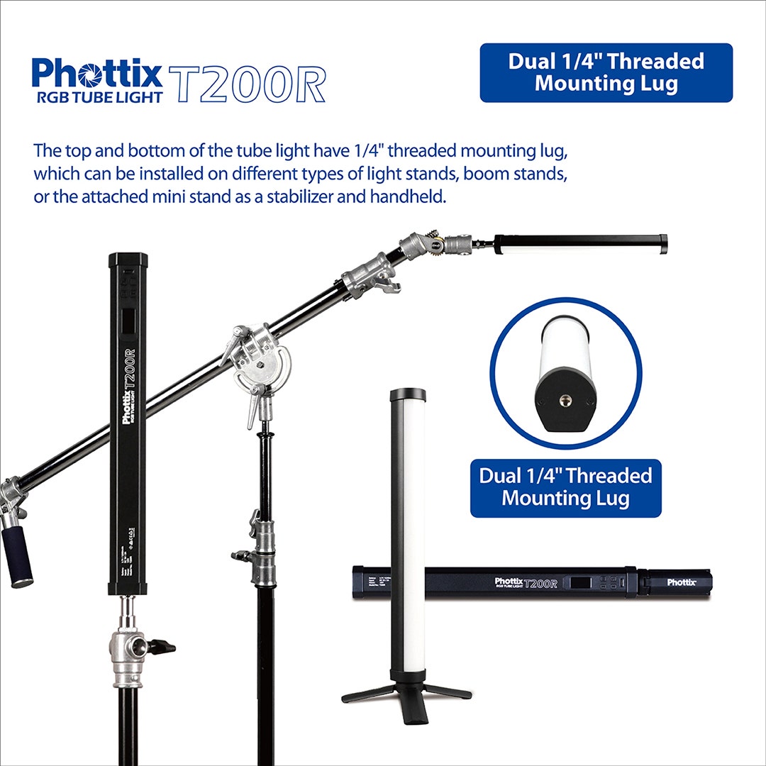 Phottix T200R Tube LED Light Lux Mini Tripod included - additional product view