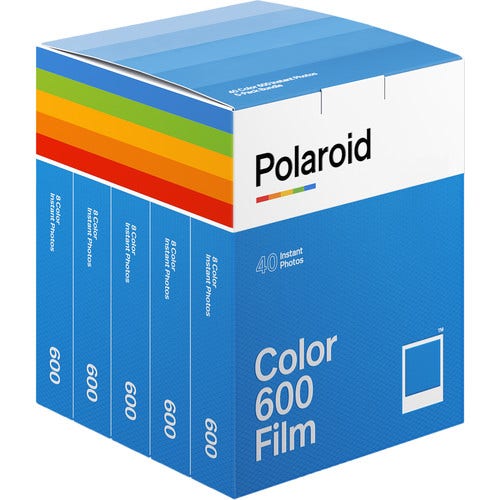 Polaroid 600 Colour instant film, 5 pack, 40 exposures