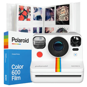 Polaroid Now+ Gen 2 camera in white with album and film