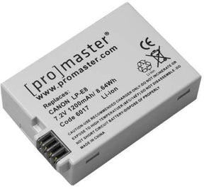 ProMaster Canon LP-E8 camera battery.