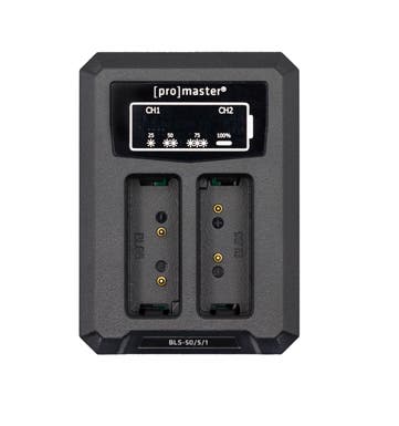 ProMaster Dually Charger USB for OM System BLS50