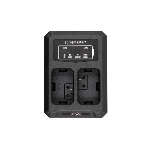 ProMaster Dually USB charger for Sony NP-FW50 battery.