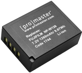 ProMaster Fujifilm NP-W126S camera battery.