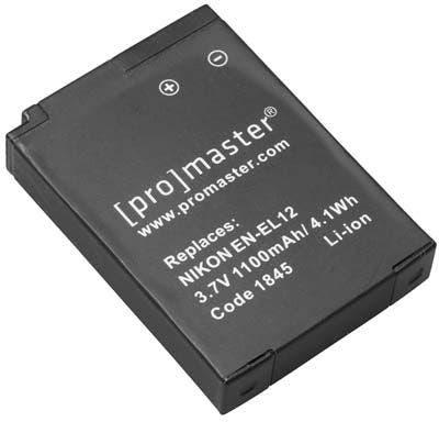ProMaster Nikon EN-EL12 camera battery.