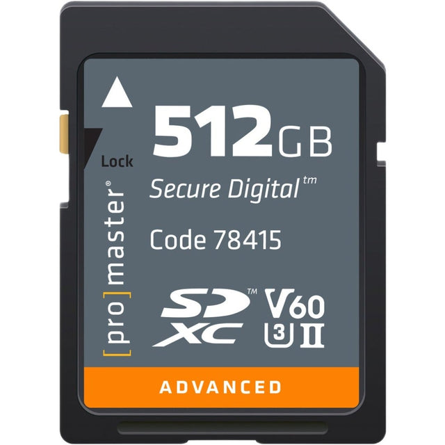 ProMaster SDXC 512GB Advanced UHS-II V60 memory card