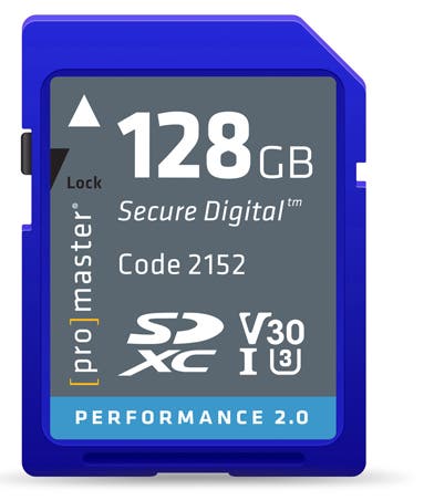 ProMaster SDXC Performance 128GB V30 100MB/s memory card