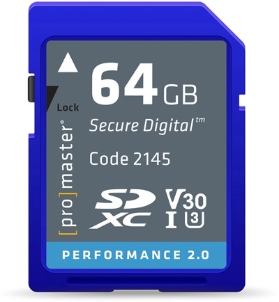 ProMaster SDXC Performance 64GB V30 memory card