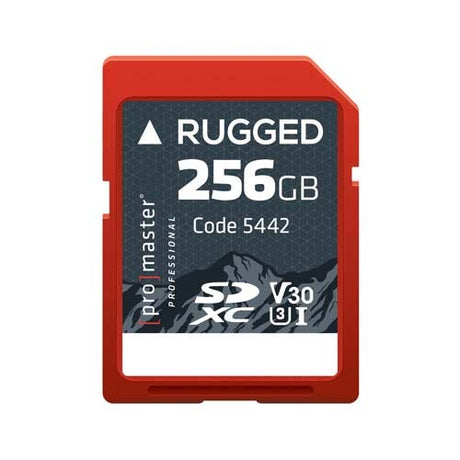 ProMaster SDXC Rugged 256GB UHS-1 U3 V30 memory card