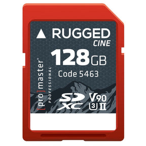 ProMaster SDXC Rugged CINE 128GB 300MB/s UHS-II U3 V90 memory card