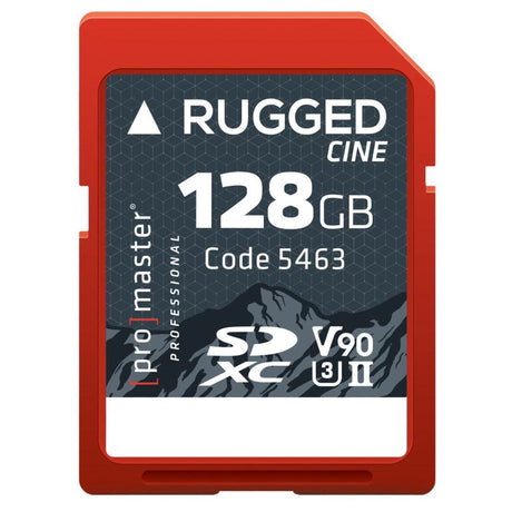 ProMaster SDXC Rugged CINE 128GB 300MB/s UHS-II U3 V90 memory card