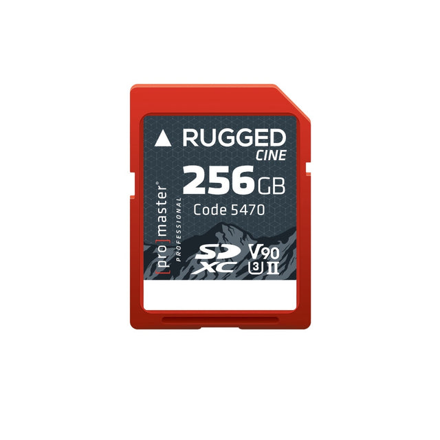 ProMaster SDXC Rugged CINE 256GB 300 MB/s UHS-II U3 V90 memory card