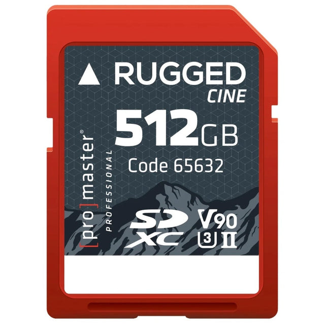 ProMaster SDXC Rugged CINE 512GB 300 MB/s UHS-II U3 V90 memory card