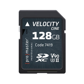 ProMaster SDXC Velocity CINE 128GB, V90 Video Speed Class, UHS-II U3