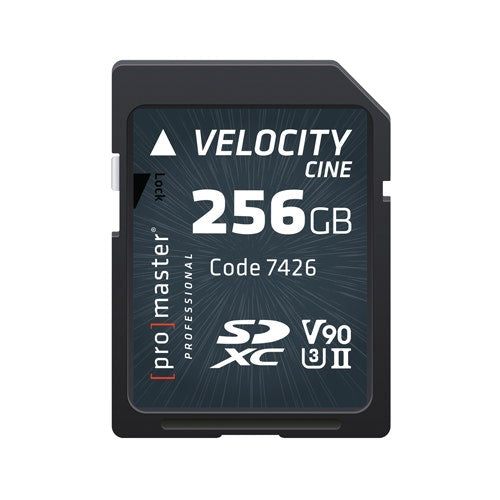 ProMaster SDXC Velocity CINE 256GB V90 memory card