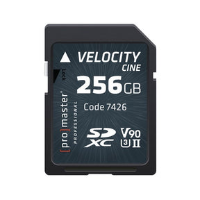 ProMaster SDXC Velocity CINE 256GB V90 memory card