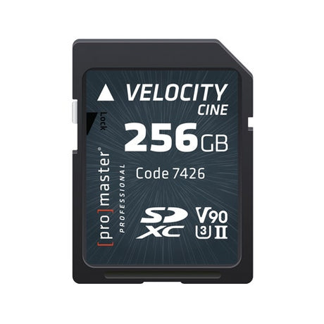 ProMaster SDXC Velocity CINE 256GB V90 memory card
