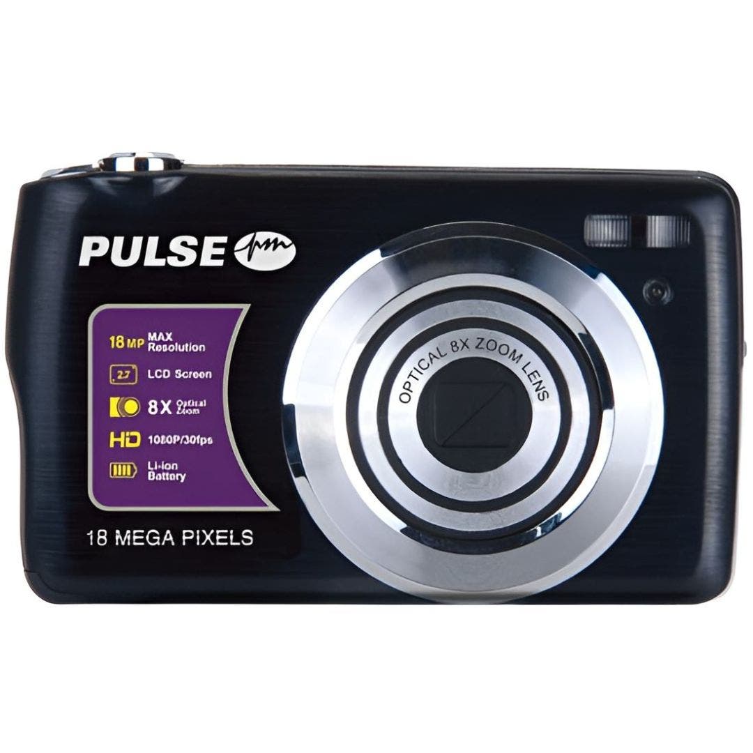 PULSE 18MP 8x Optical Zoom Camera Black with Charger and Extra Battery - additional product view