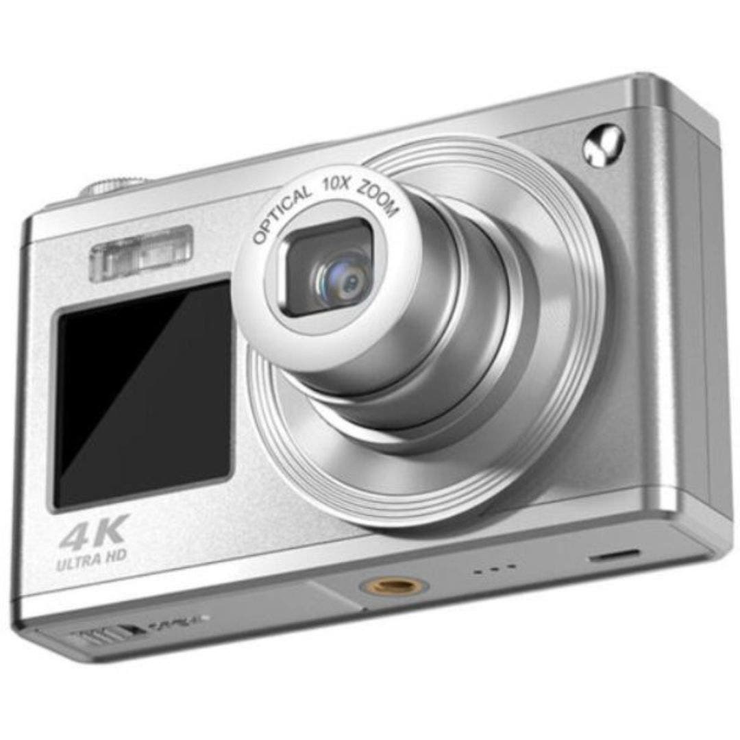 PULSE 60MP 10X Optical Zoom 4K Dual Screen Silver with Charger and Extra Battery - additional product view