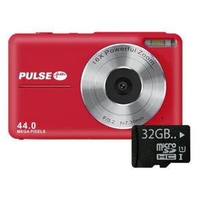 PULSE Digital Camera 44MP 16x Digital, Red
