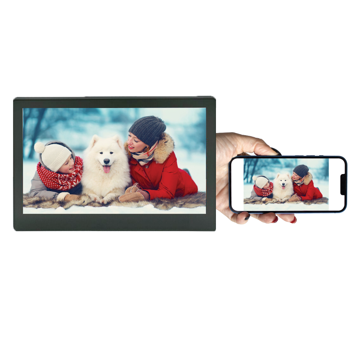PULSE Digital Photo Frame 10" WiFi Frameo App - Black - additional product view