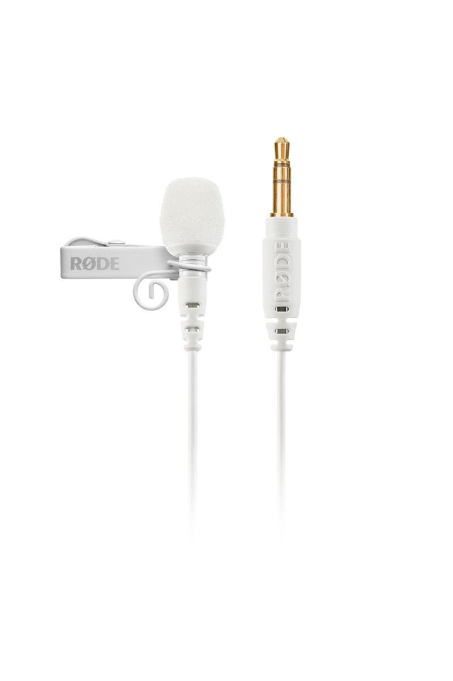 Rode Lavalier GO broadcast-grade microphone in white
