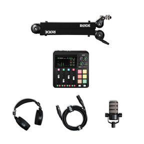 Rode Solo Podcasting Bundle with RodeCaster Duo, PodMic, NTH100, PSA1+ and XLR3M