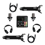 Rode Two Person Podcasting Bundle with RodeCaster Duo, 2 PodMic, NTH100, PSA1+ and XLR3M
