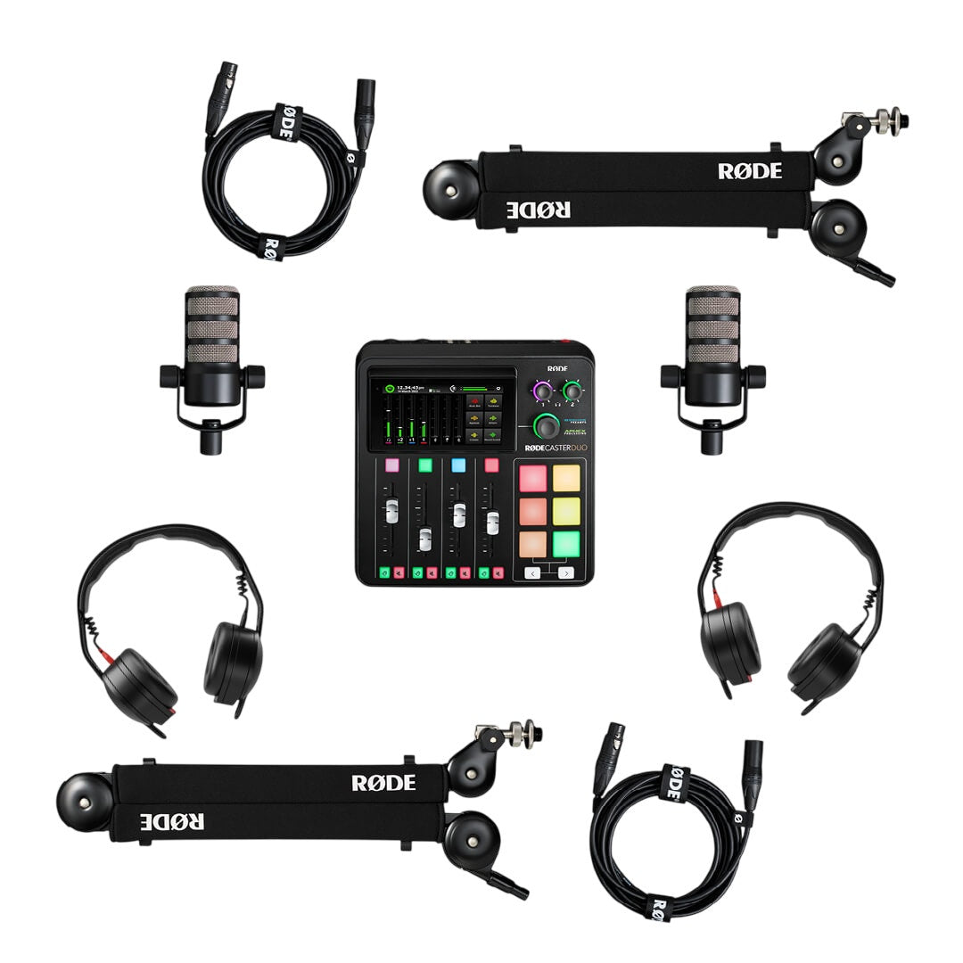 Rode Two Person Podcasting Bundle with RodaCaster Duo and 2x PodMic