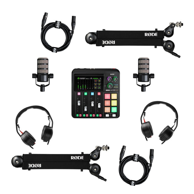 Rode Two Person Podcasting Bundle with RodaCaster Duo and 2x PodMic