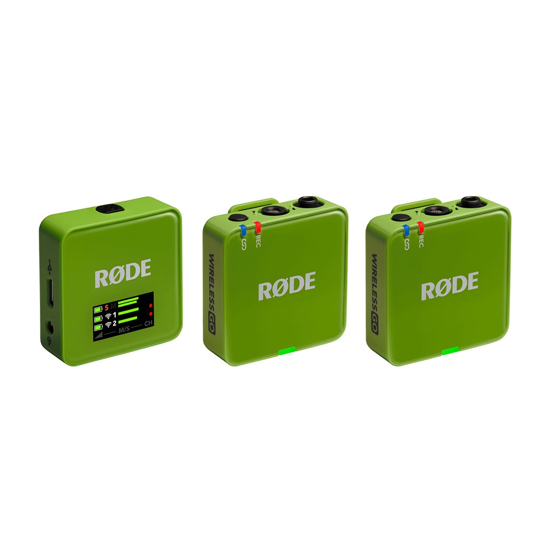 Rode Wireless GO III dual channel wireless microphone system in Green