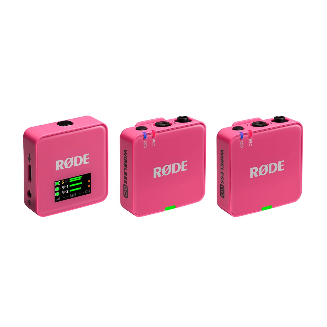 Rode Wireless GO III dual channel wireless microphone system in Pink