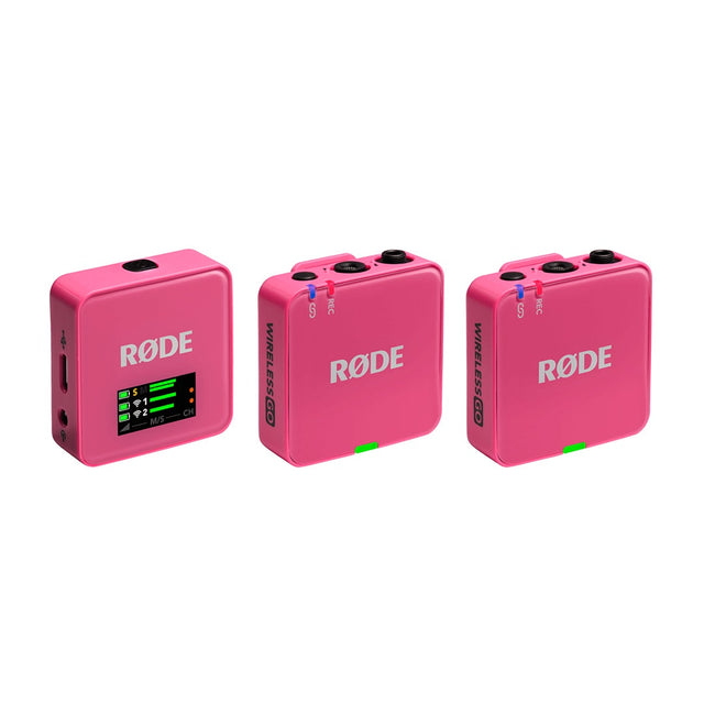 Rode Wireless GO III dual channel wireless microphone system in Pink