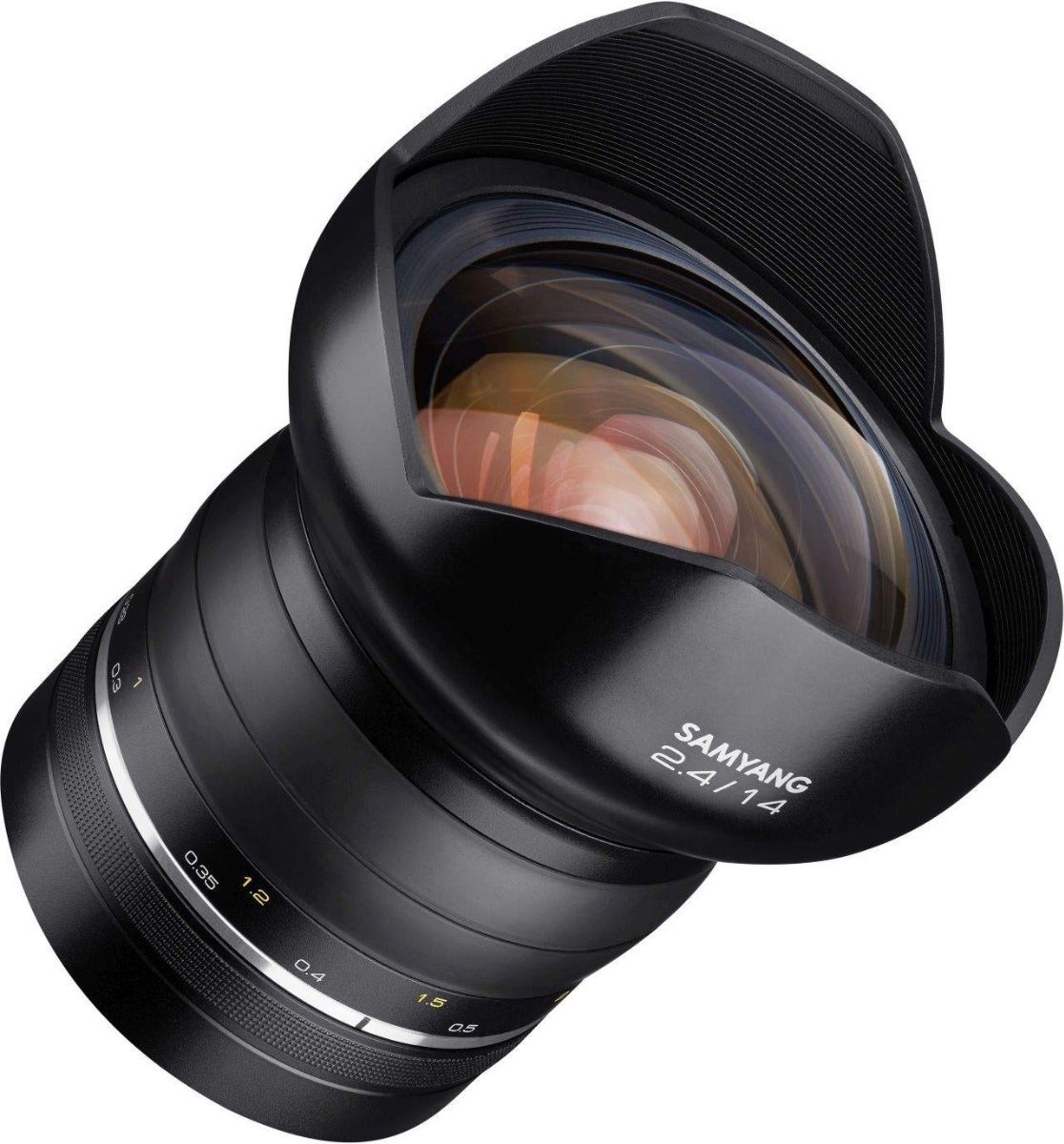 Samyang 14mm f/2.4 XP Premium Lens with Nikon AE mount, full frame.