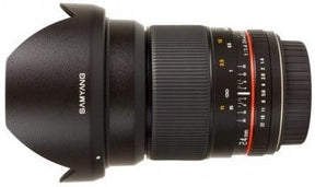 Samyang 24mm f/1.4 lens, Canon EF mount.