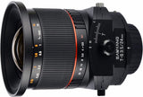 Samyang 24mm f/3.5 tilt and shift lens, Nikon F mount.